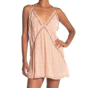 Intimately Free People Chloe Women's Size XS Embellished V-Neck Slip Dress NWT